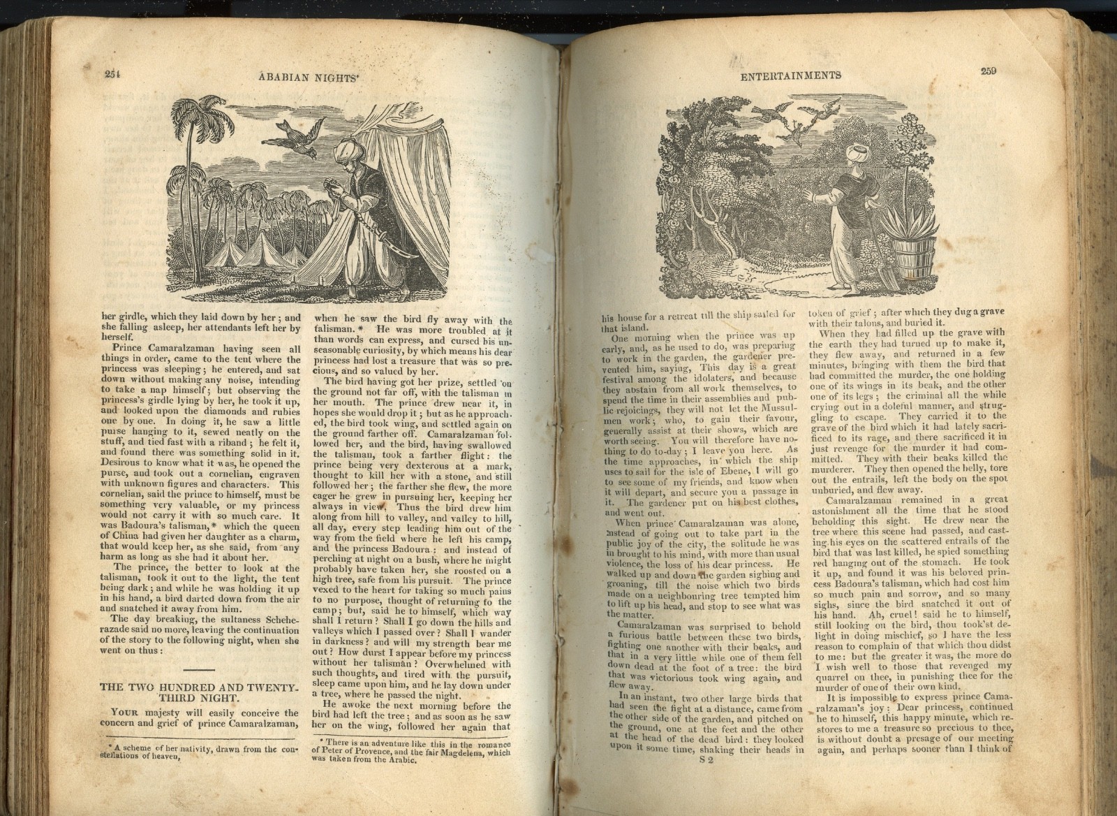 Book highly weathered, antique copy of „Arabian Nights“ published date unknown