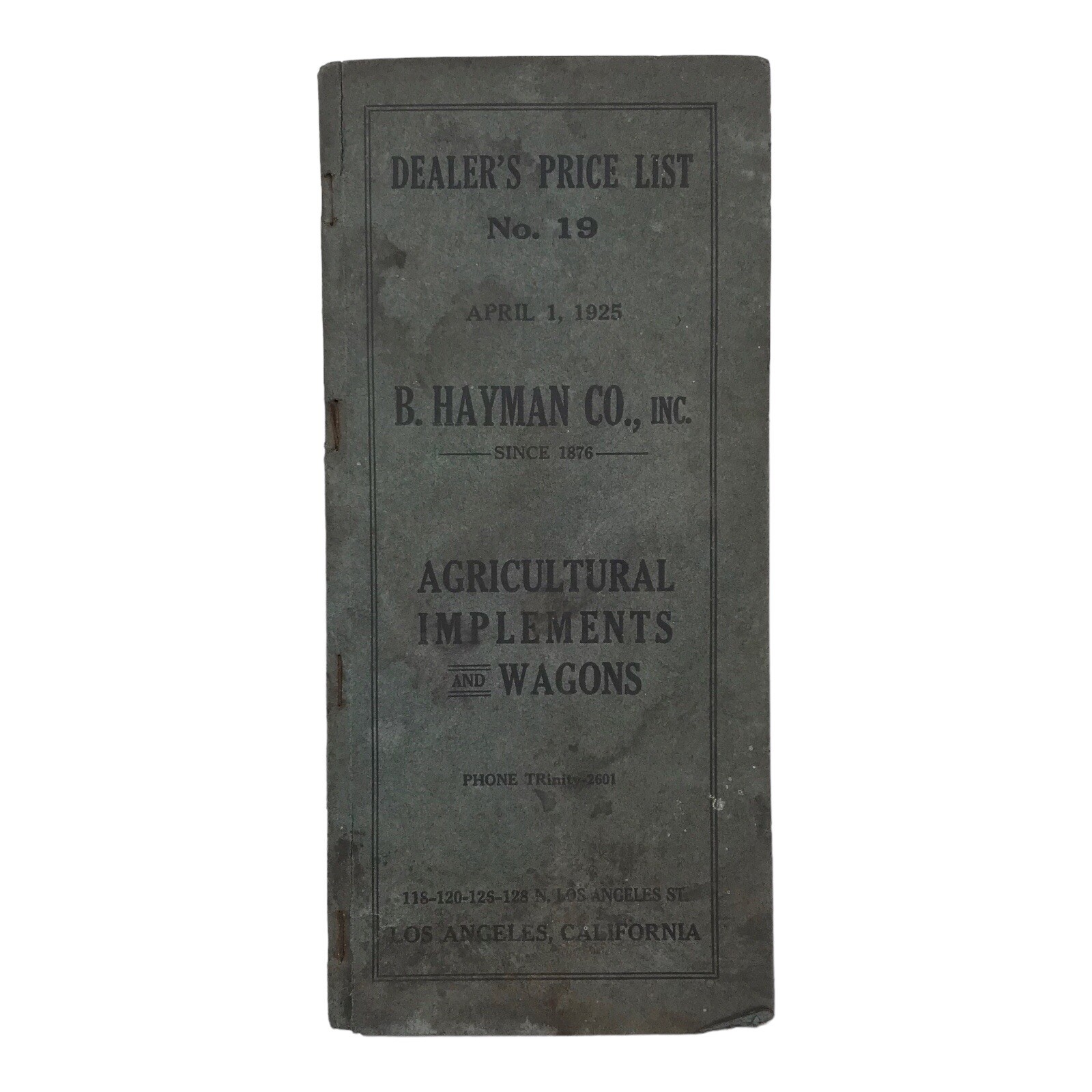 1925 Agricultural Implements Price List Wagons Catalog B. Hayman Farm Vintage