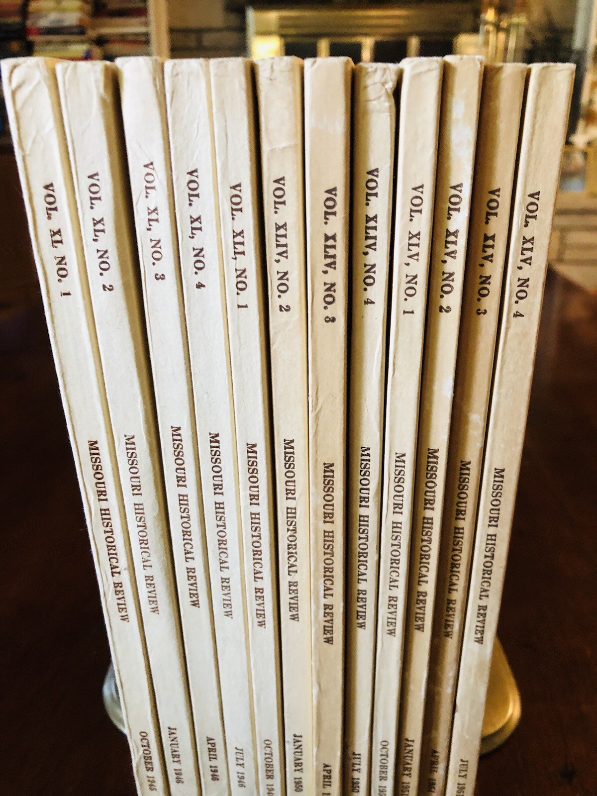 Missouri Historical Review Lot Of 12: 1945, ’46, ’50, ’51 *Good cond-see pics*