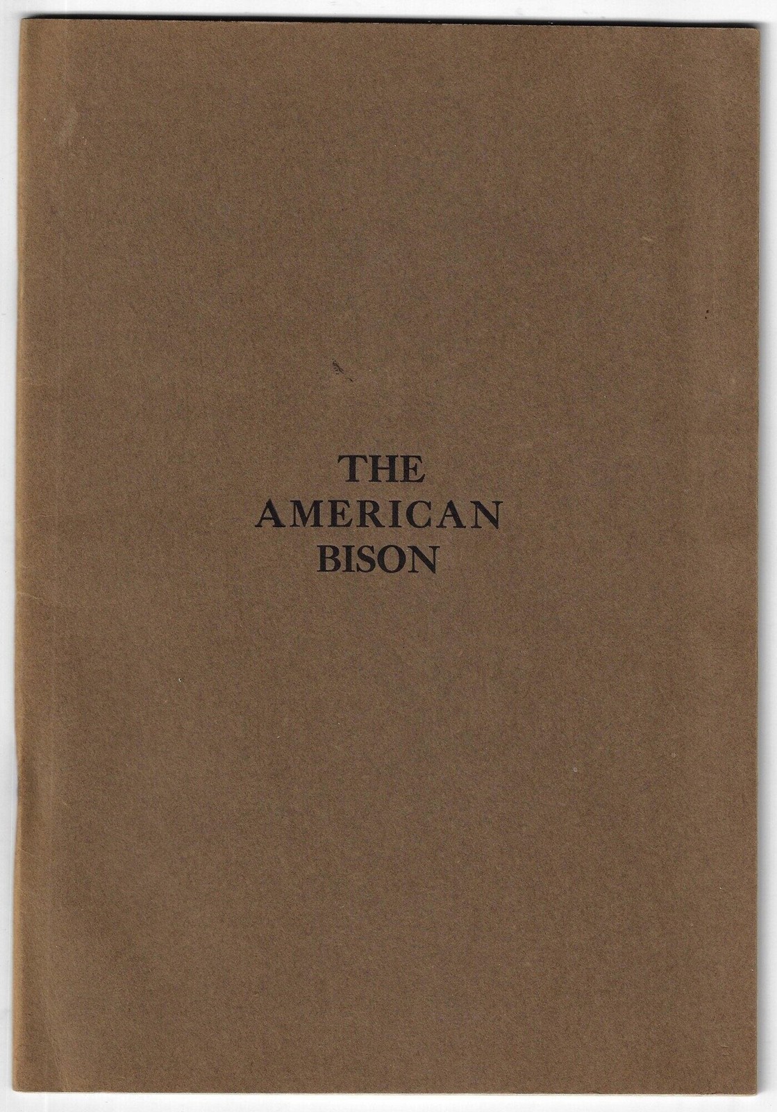 GARRETSON Short History of the American Bison 1927 First Edition