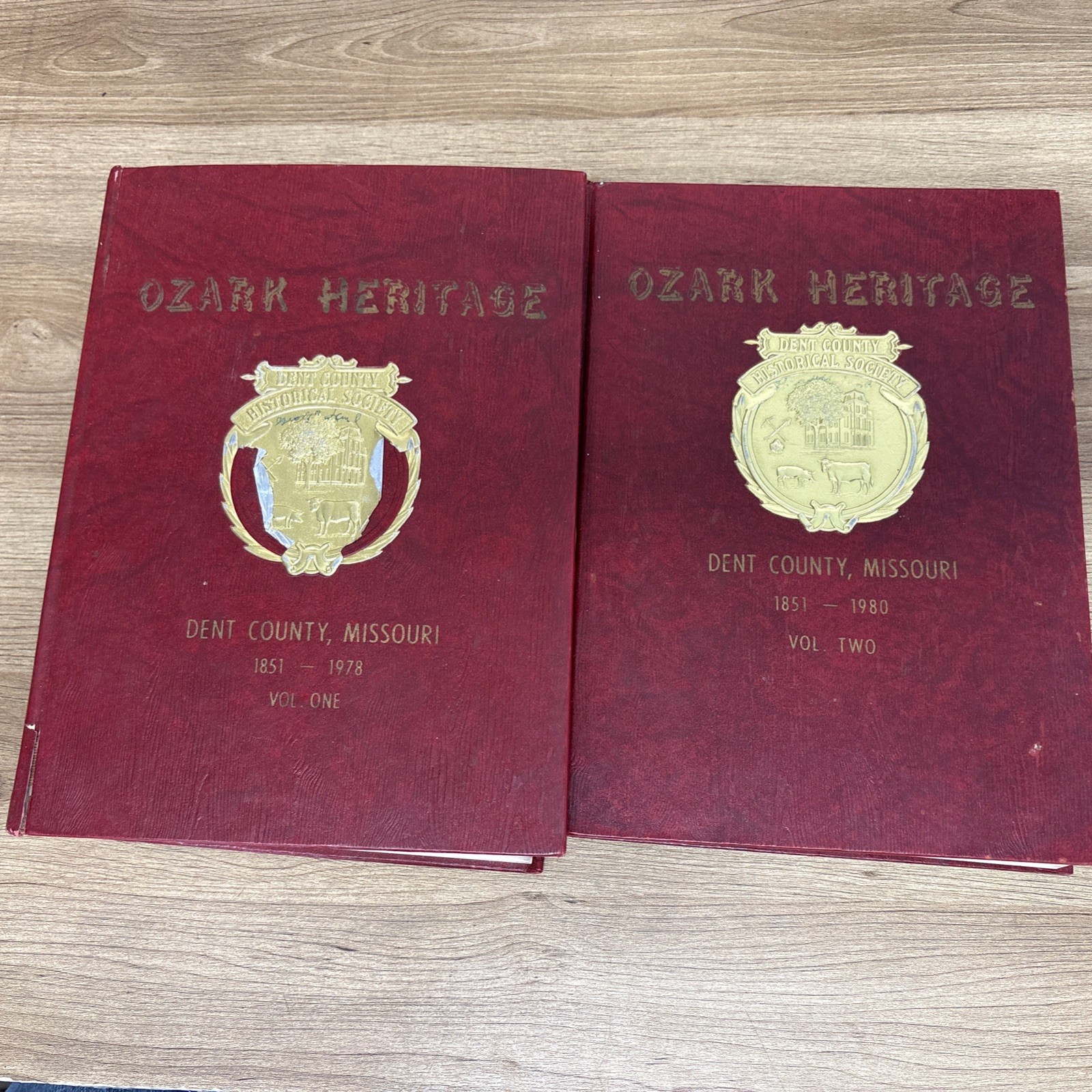 Autographed Ozark Heritage Dent County 1851-1978 2 Volumes (Read Description)