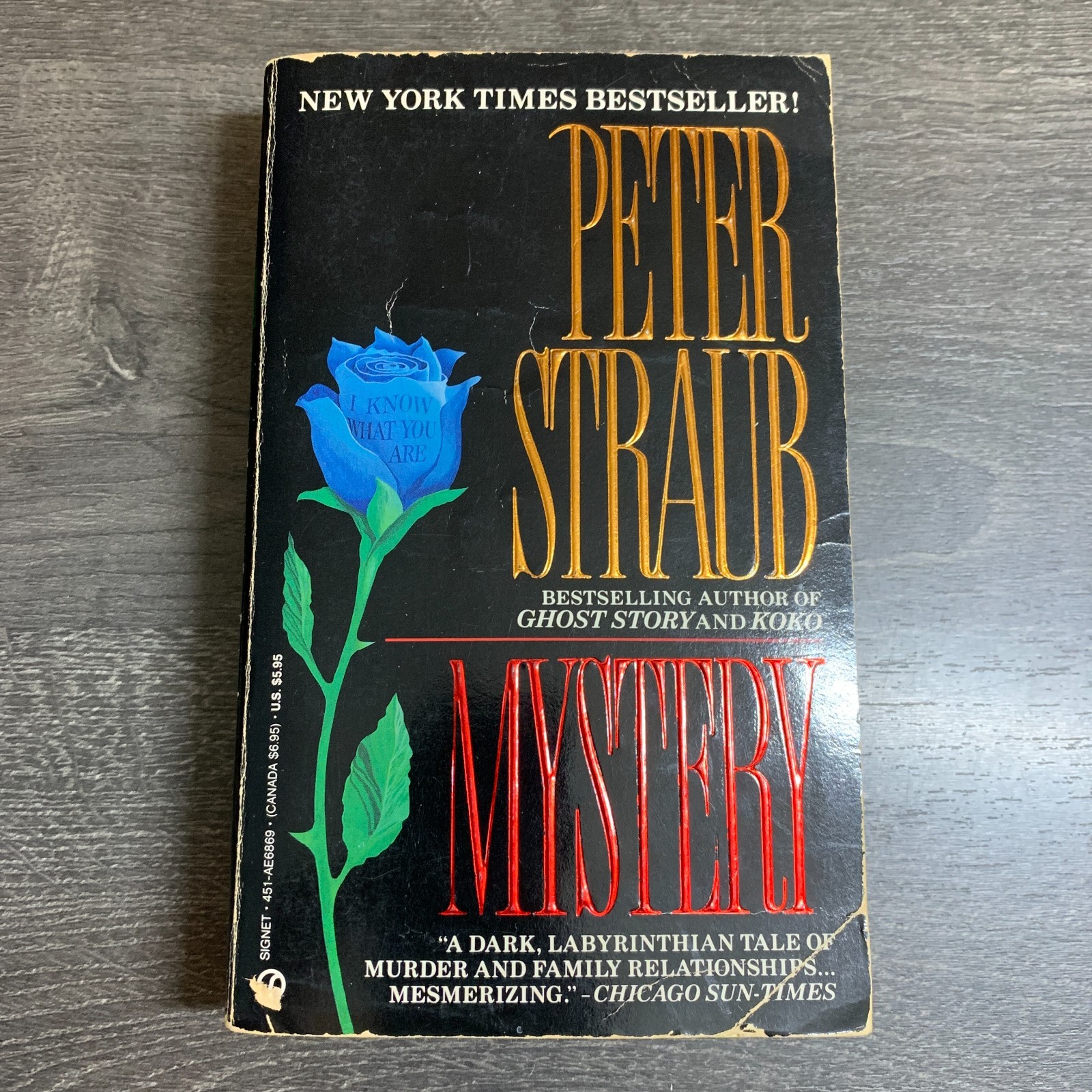 Mystery by Peter Straub 1991 First Signet Printing Paperback Thriller Horror