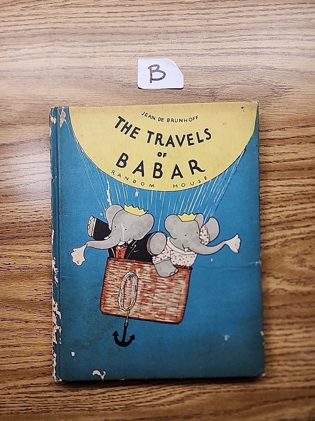 RARE !! The Travels of Babar by Jean de Brunhoff Random 1934 HC DJ Illus. VG!