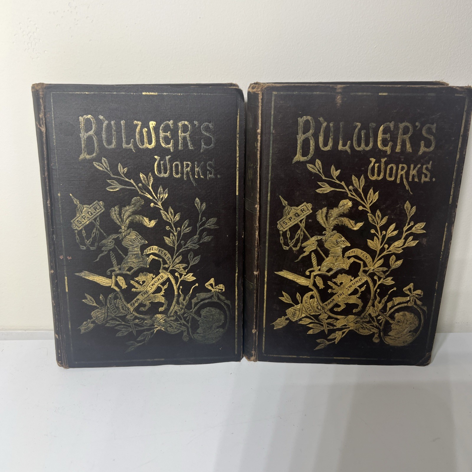 Bulwers Works Volumes I and Vol lll Lot of 2 Hardcover P F Collier 1834-1849