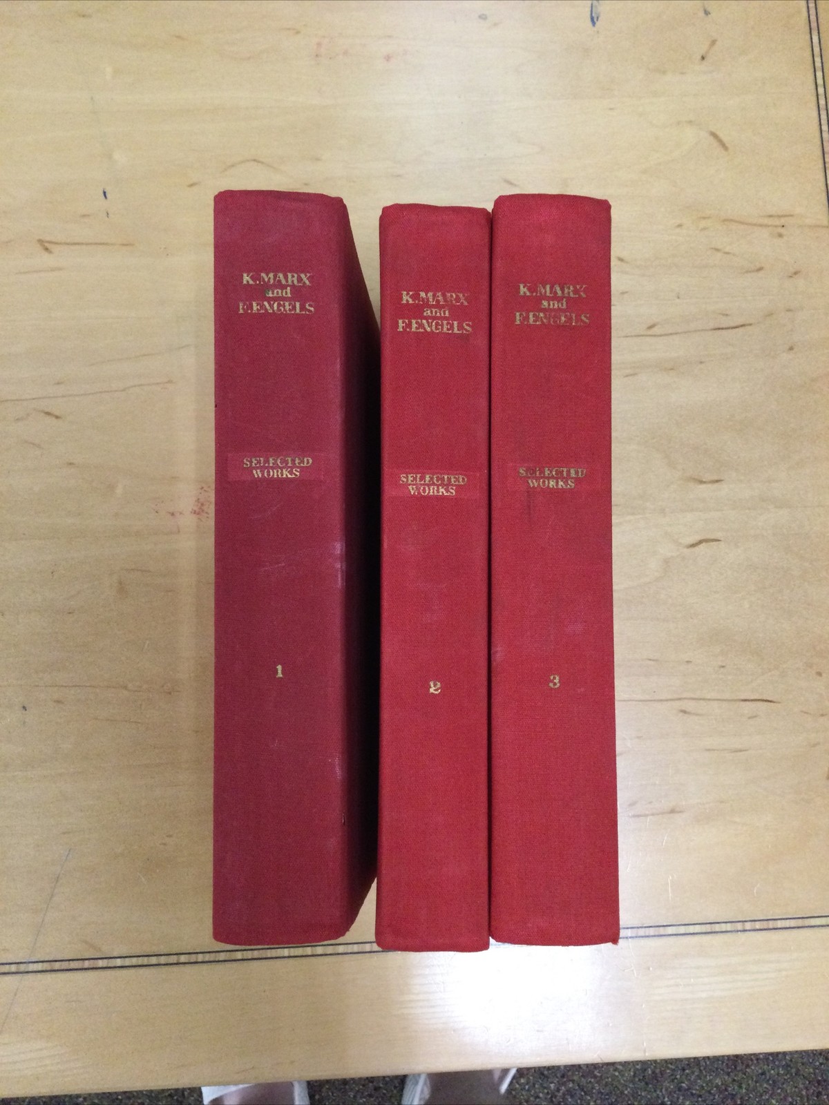 Marx And Engels Vol 1-3 Selected Works 1973 No Dj In Good Condition