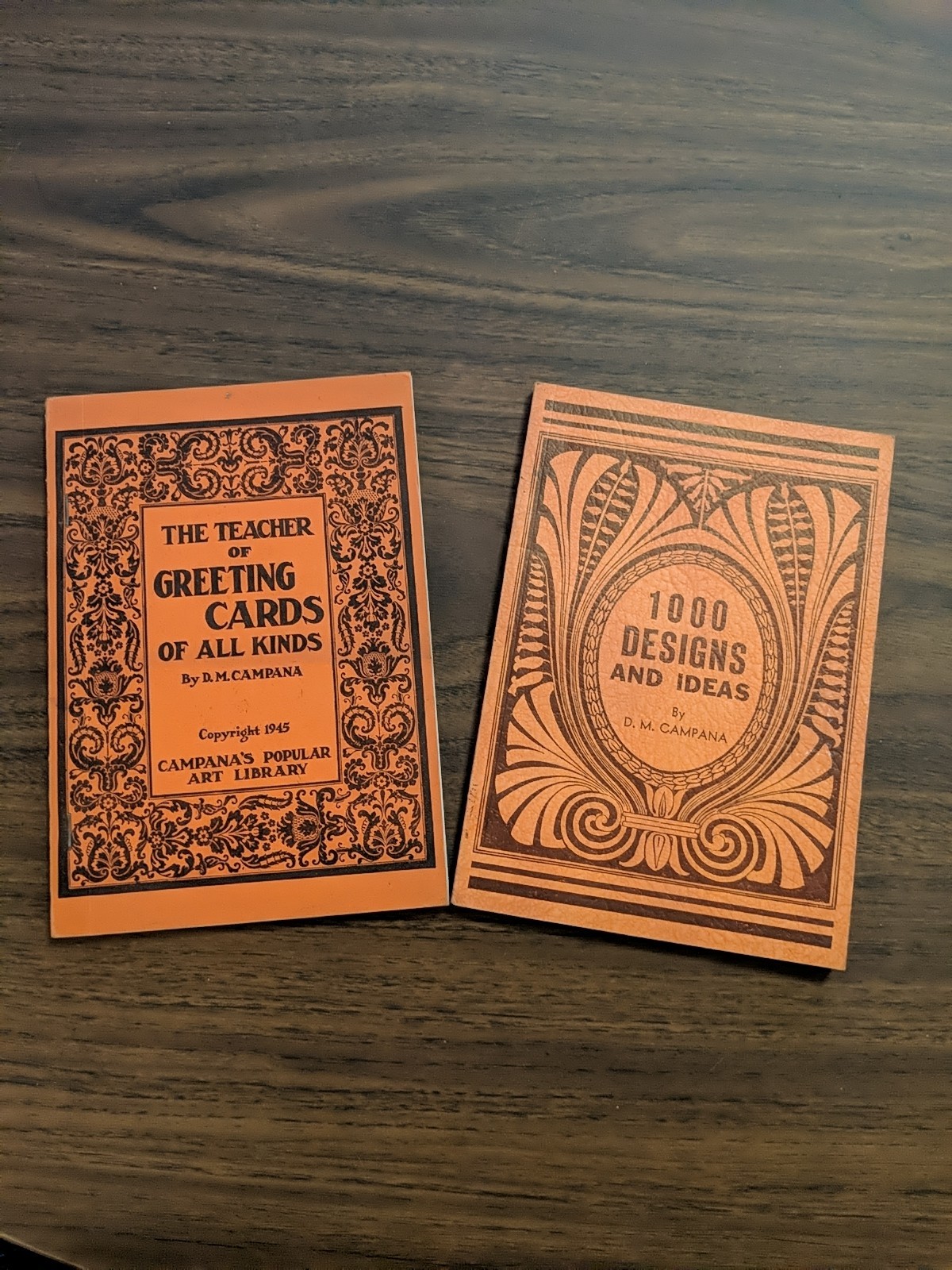 2 Vintage Books, The Teacher Of Greeting Cards And 1000 Designs And Ideas