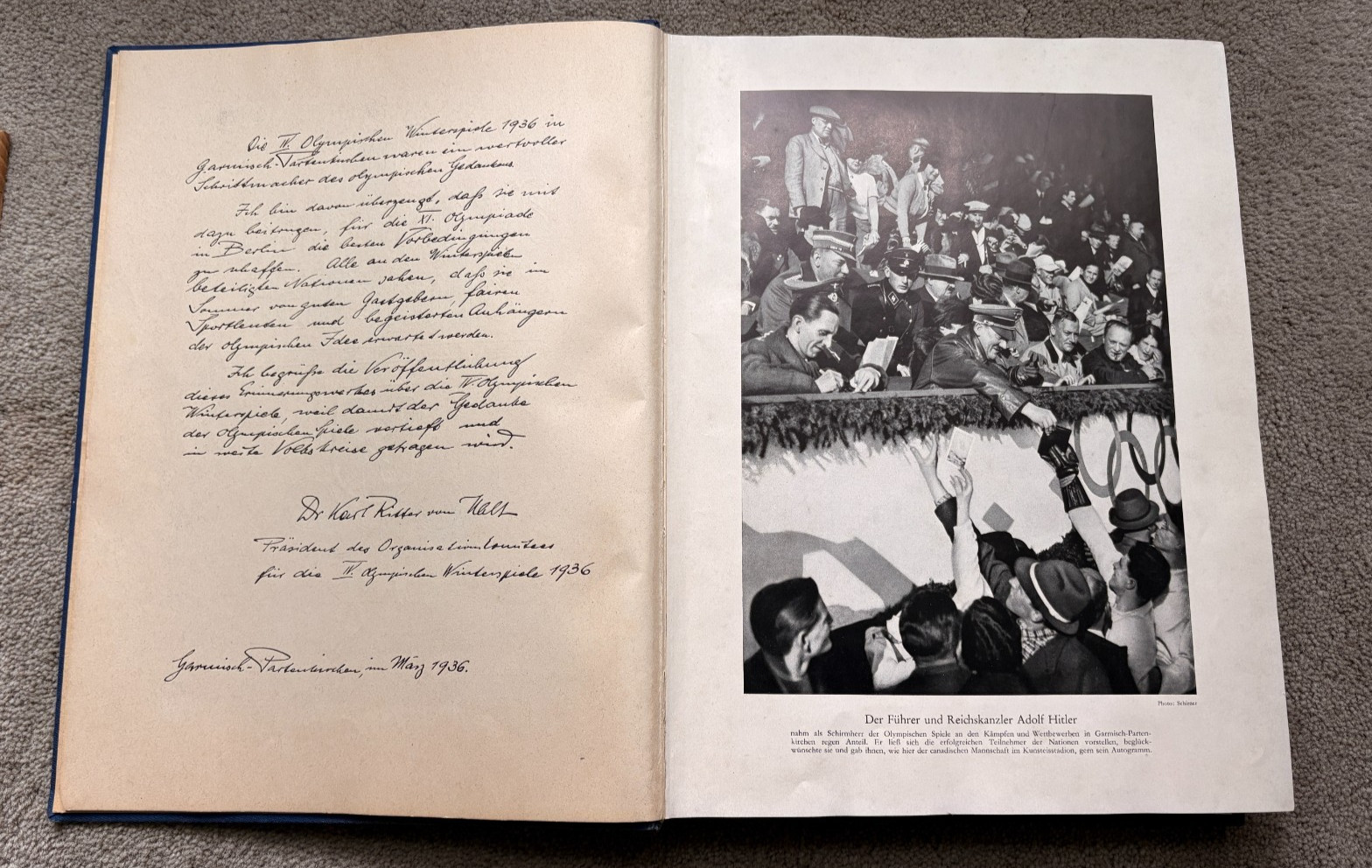 1936 Winter Olympics Book with All Photos and Map