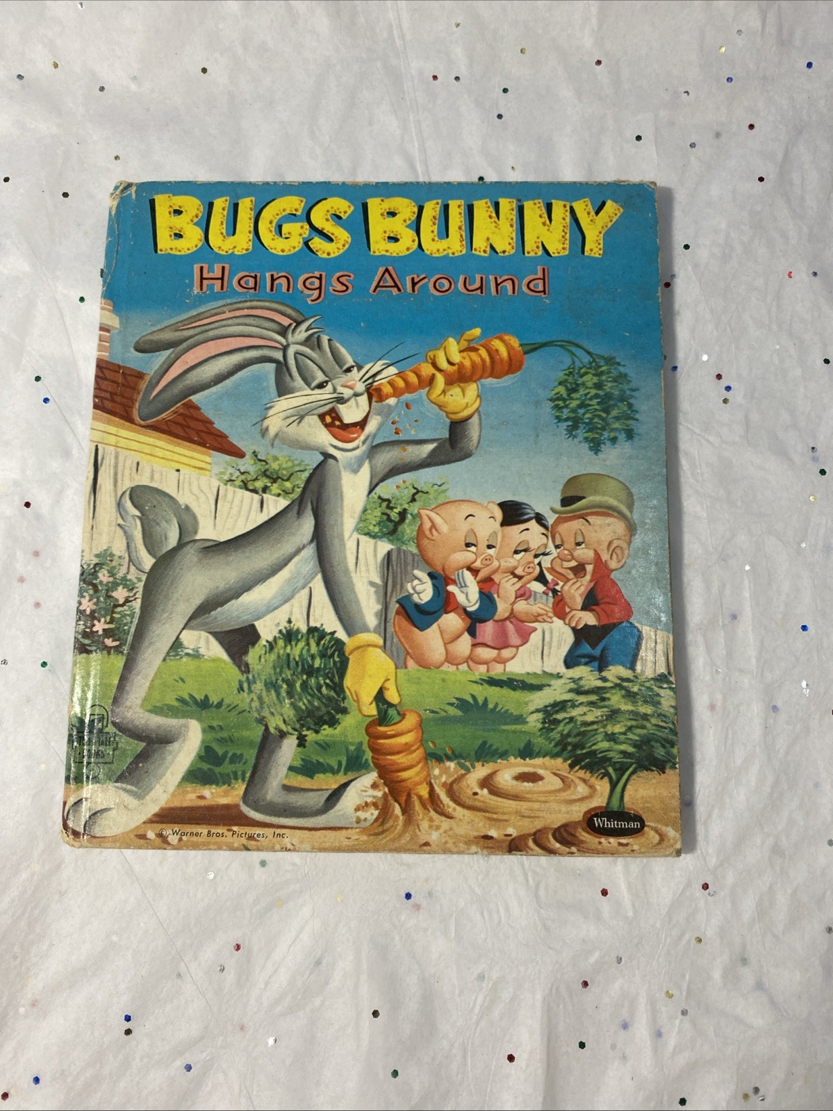 Vintage Warner Bros. 1957 Whitman Tell A Tale Book “Bugs Bunny Hangs Around”