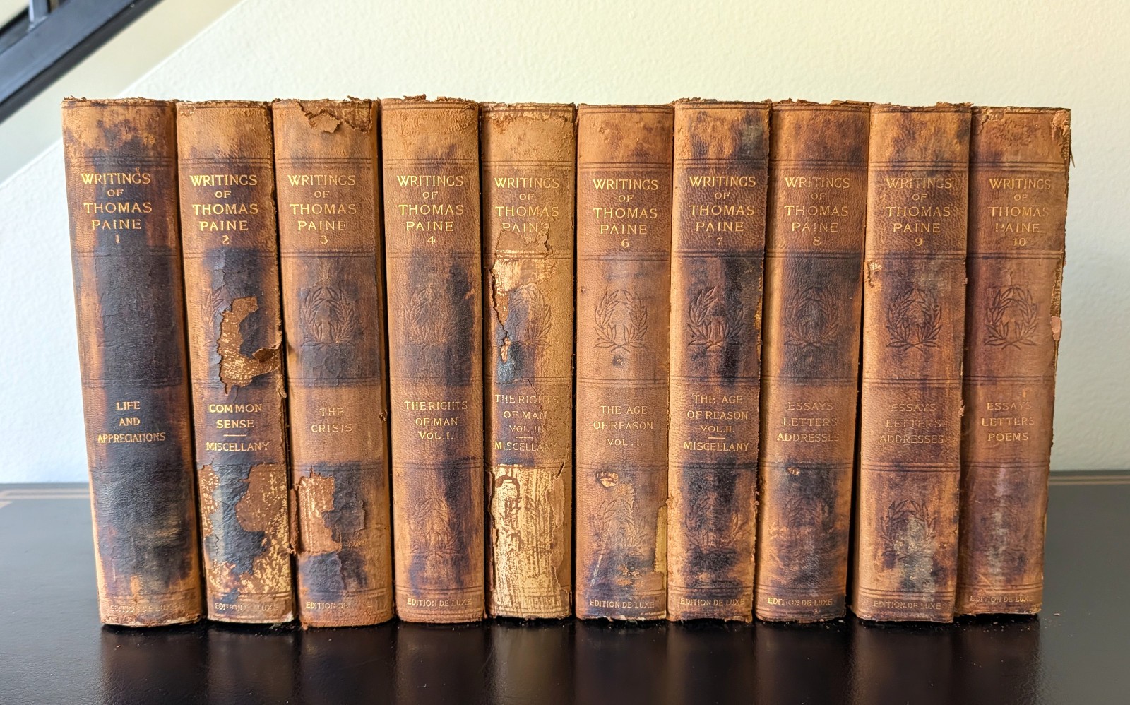 1908 Thomas Paine Writings 10 Vol Set #355/1550 Limited Edition Photogravures