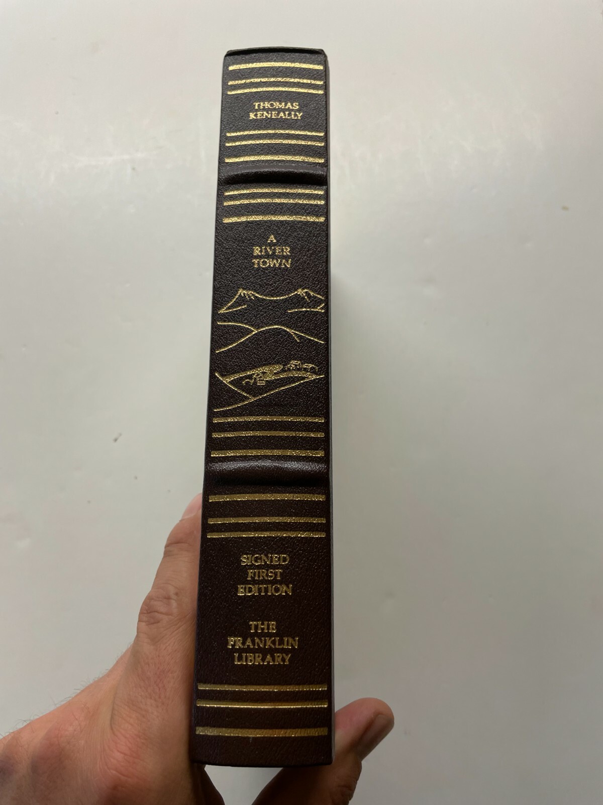 #signed Thomas Keneally | A River Town | signed 1st Franklin