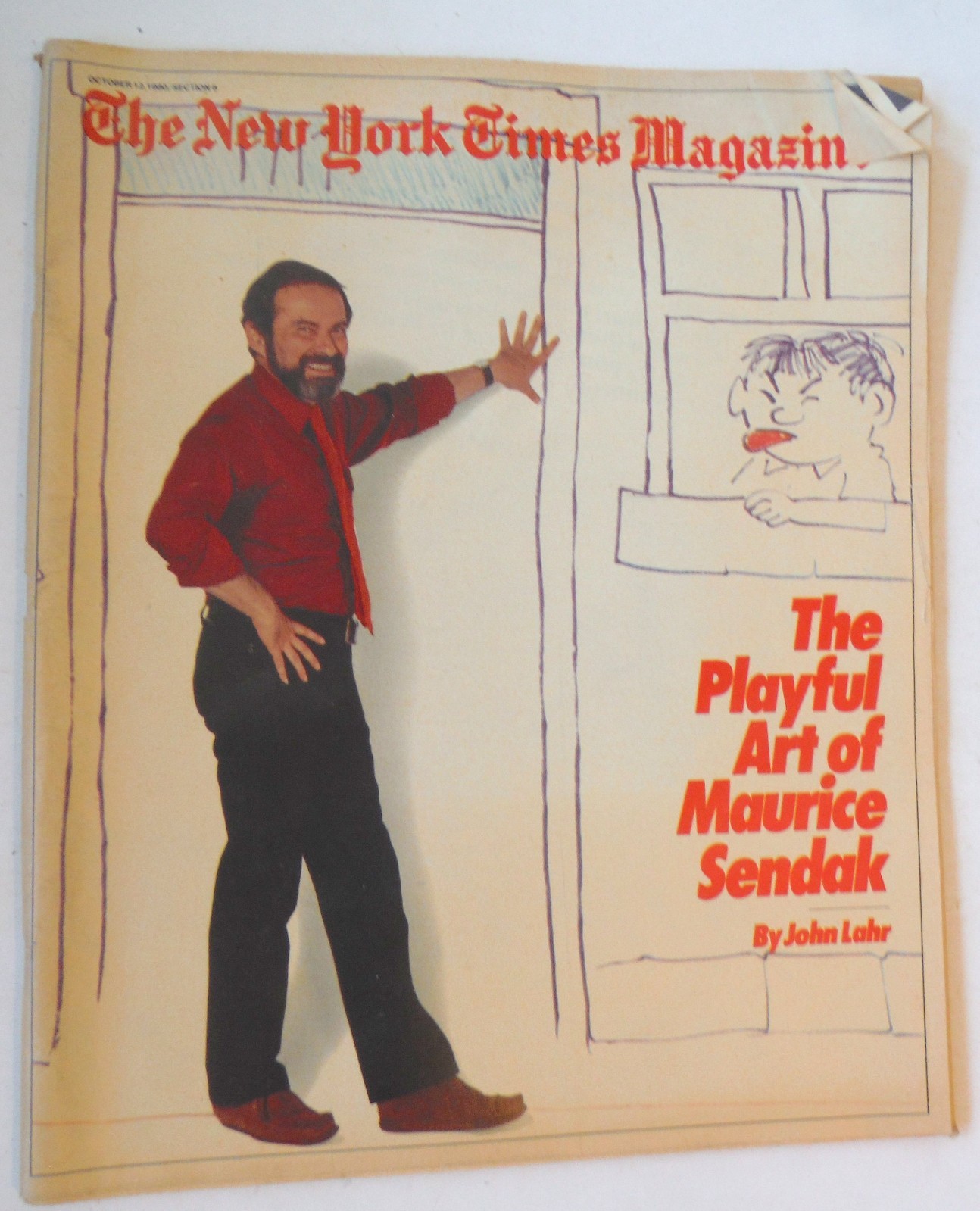 Vintage New York Times Magazine Playful Art of Maurice Sendak Oct 12 1980 P8246