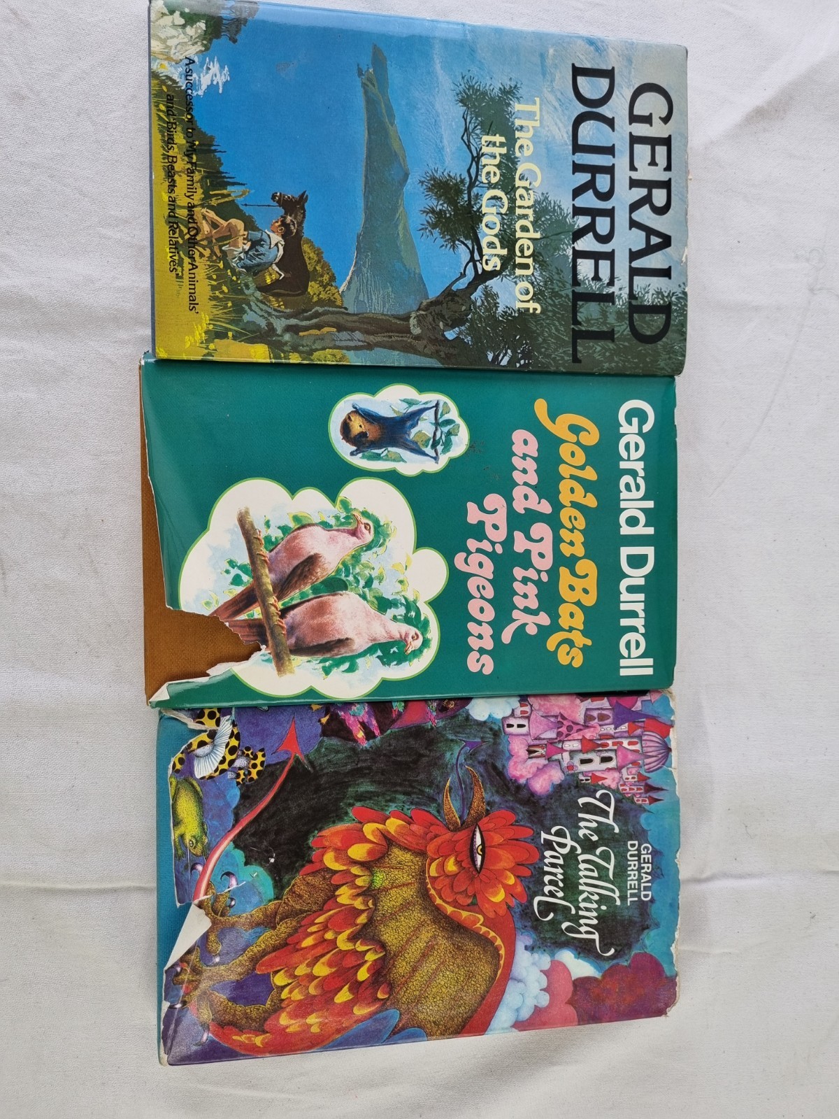 Gerald Durrell 3Pcs Book Bundle First Edition Talking Parcel Garden Gods Used