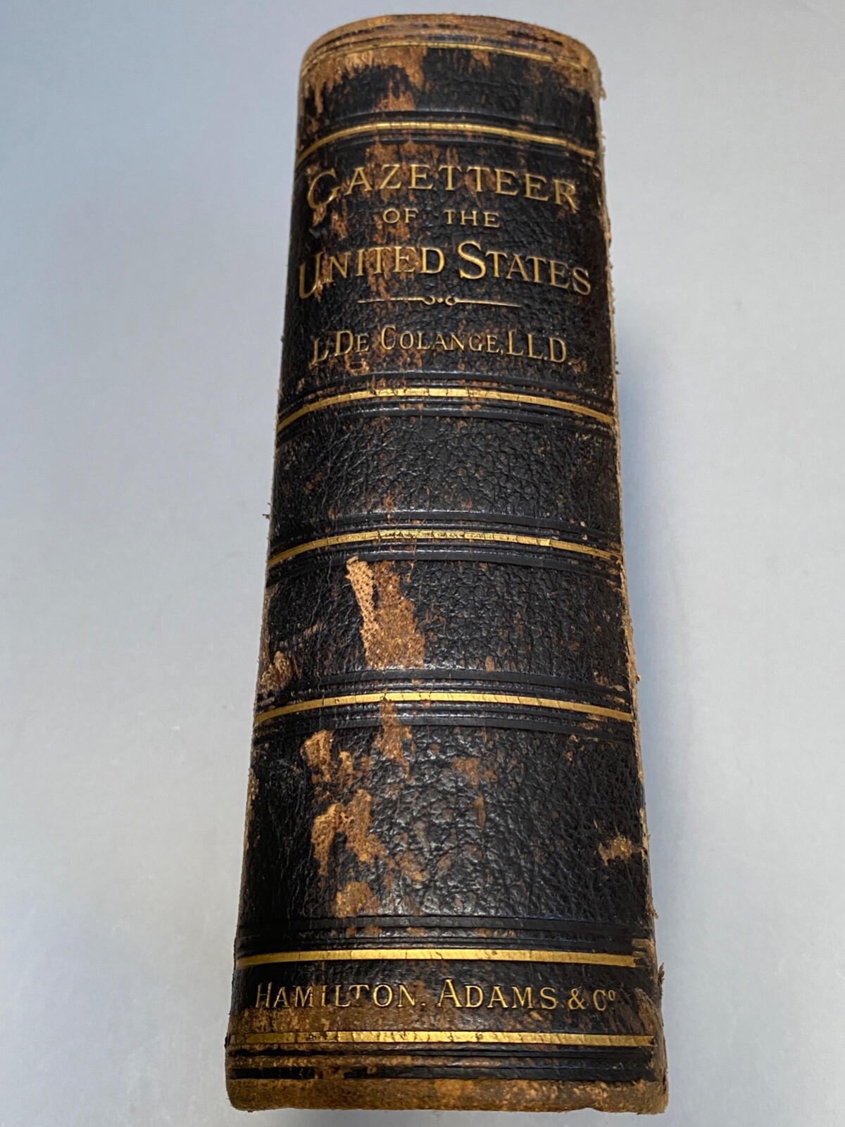 NATIONAL GAZETTEER OF THE UNITED STATES – L. De Colange [1884] antique HBK book