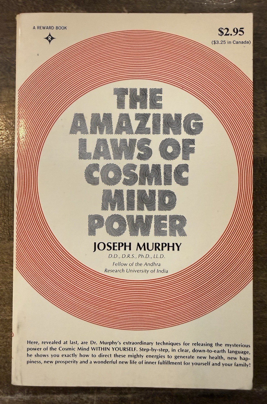 Amazing Laws of Cosmic Mind Power Joseph Murphy 1971 New Age SIGNED