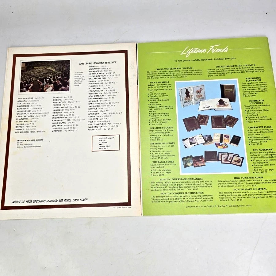 Institute in Basic Youth Conflicts 2 Two Books Bill Gothard Christian Vtg