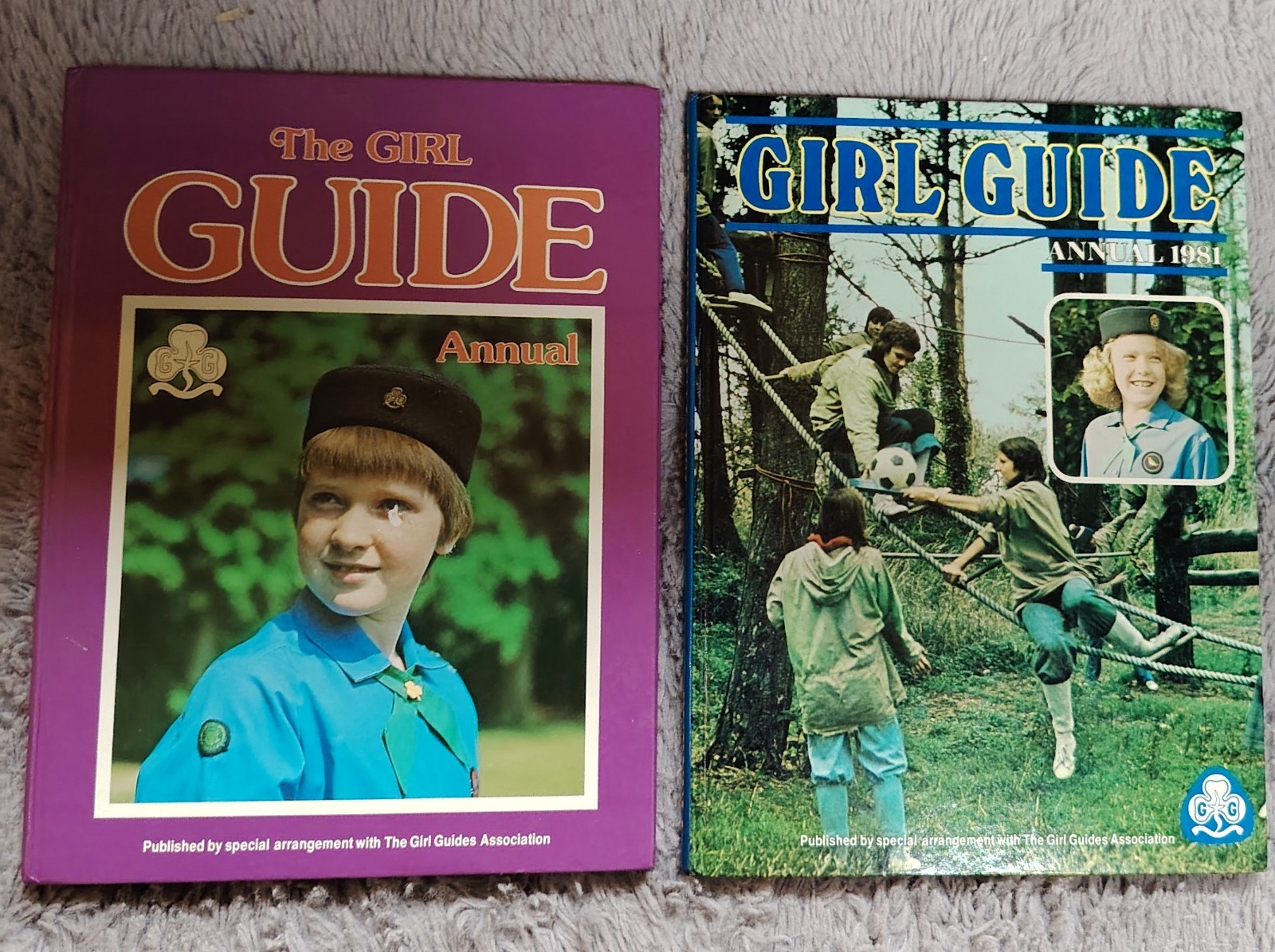 Unclipped Vintage The Girl Guide Annuals 1980 and 1981 Clean Very Good Condition
