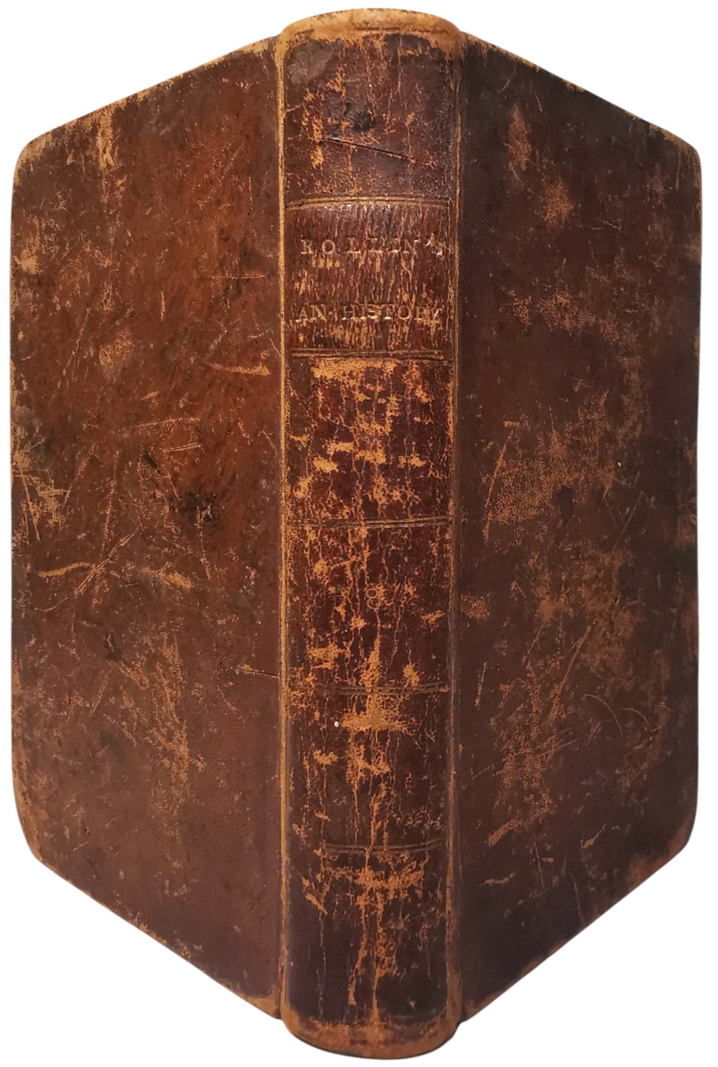 RARE ‚ANCIENT HISTORY‘ 1812, CHARLES ROLLIN, 8 PT LTHR VOL, DUYCKINCK & WARD, NY