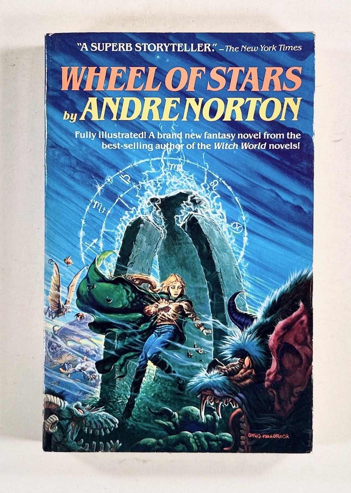 1983 Andre Norton WHEEL OF STARS illustrated fantasy novel WALLABY BOOKS TPB 1st