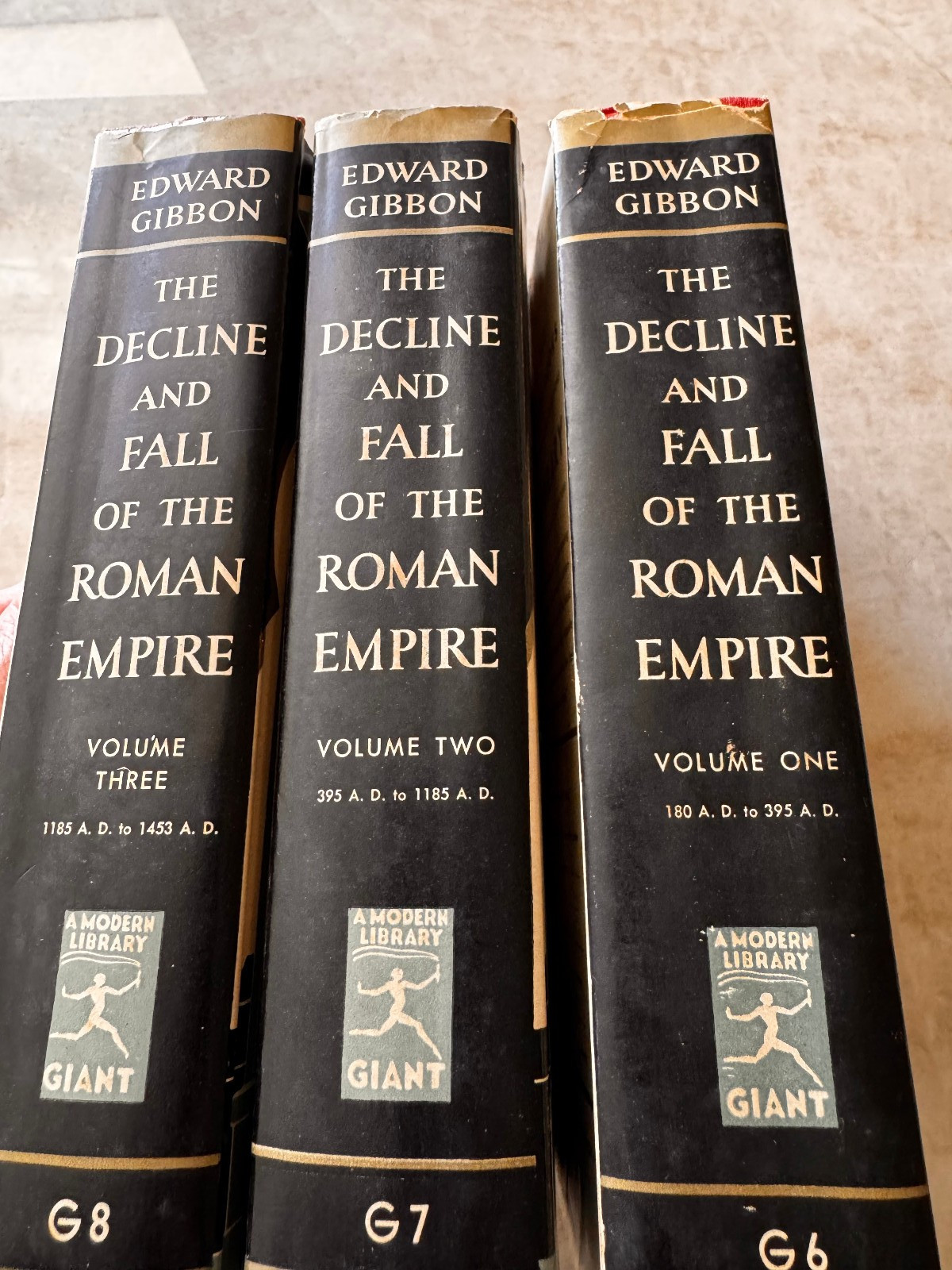 The Decline And Fall Of The Roman Empire By Edward Gibbon 3 Volume Set w DJ