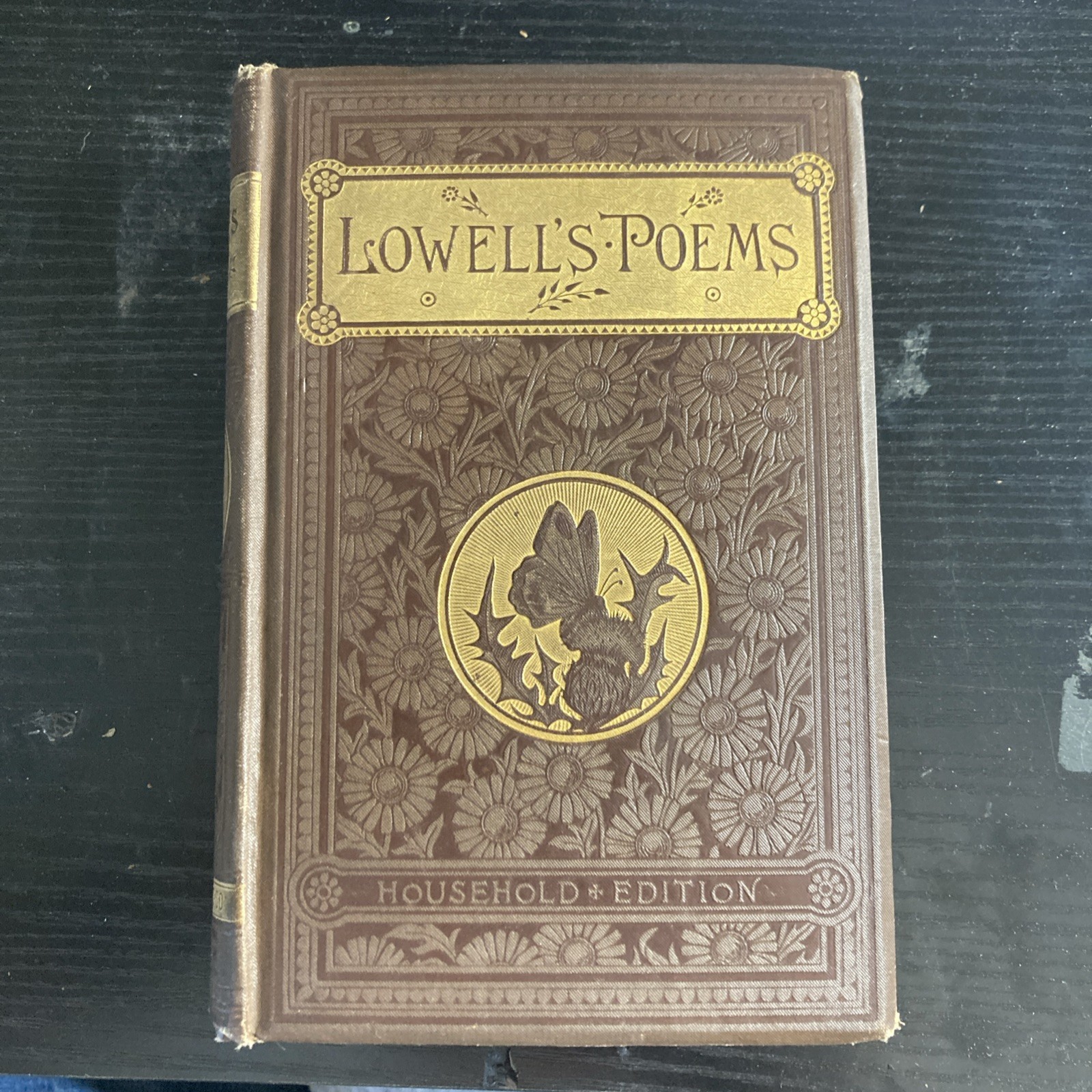 1882 Lowell’s Poems. Household Edition. illustrated HC