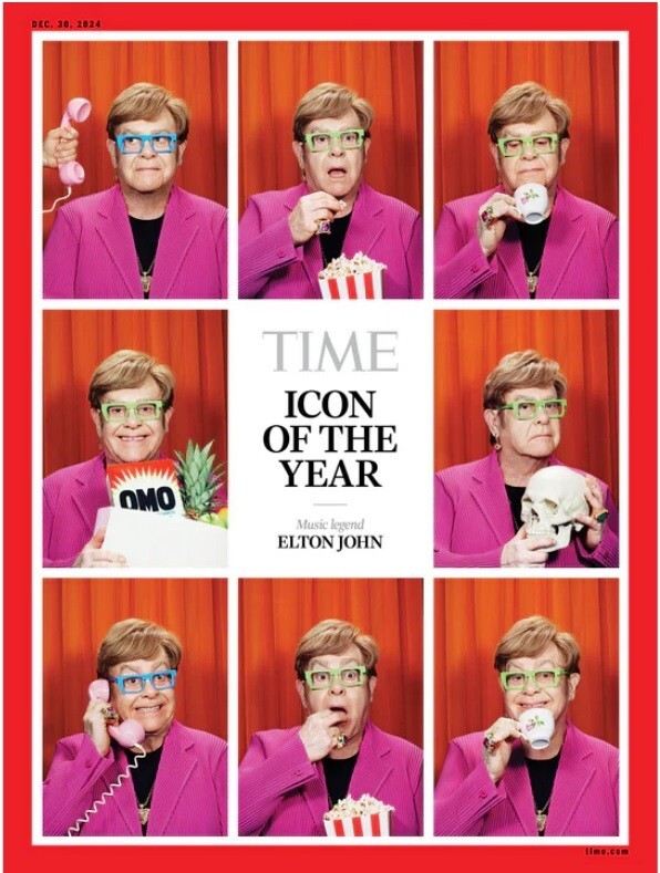 TIME MAGAZINE Elton John Icon of The Year 2024 – Music Legend – No Label – NEW!