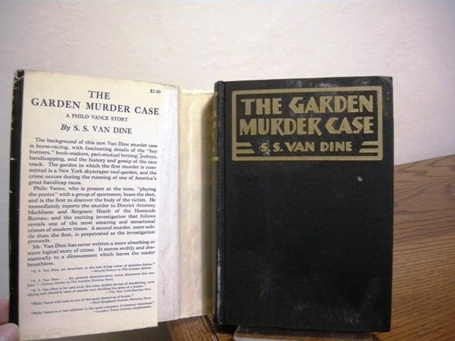Garden Murder Case S. S. Van Dine First Edition in DJ 1935 Philo Vance Mystery