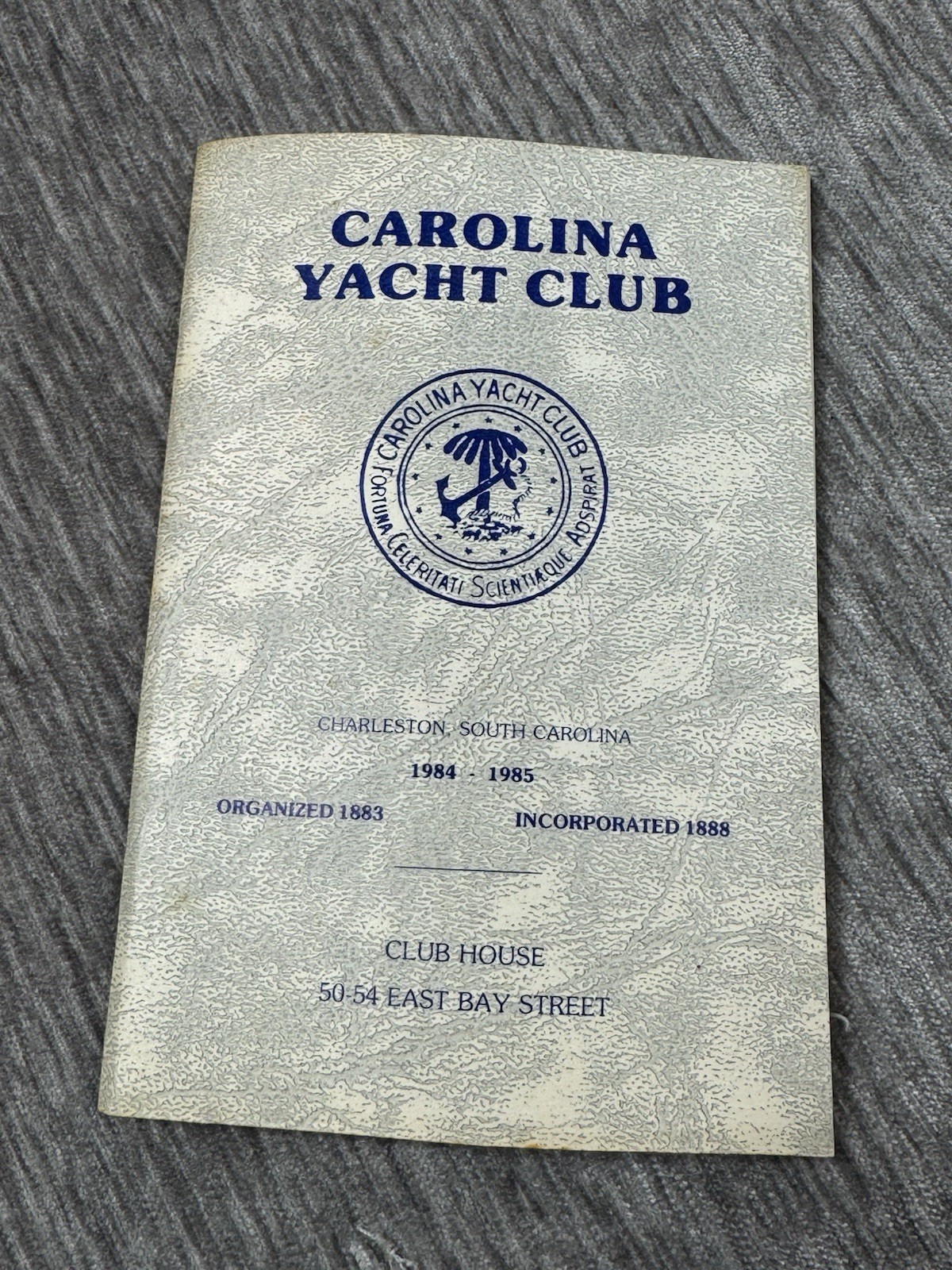 Carolina Yacht Club Charleston, SC 1984-1985 Member Book Rules By-Laws Names