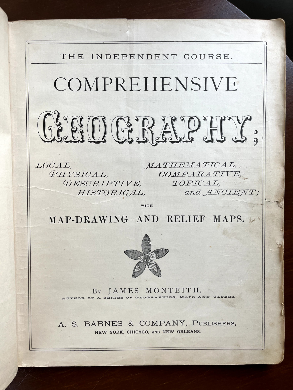 Antique Maps 1882 Monteith’s Comprehensive Geography Pacific Coast Edition