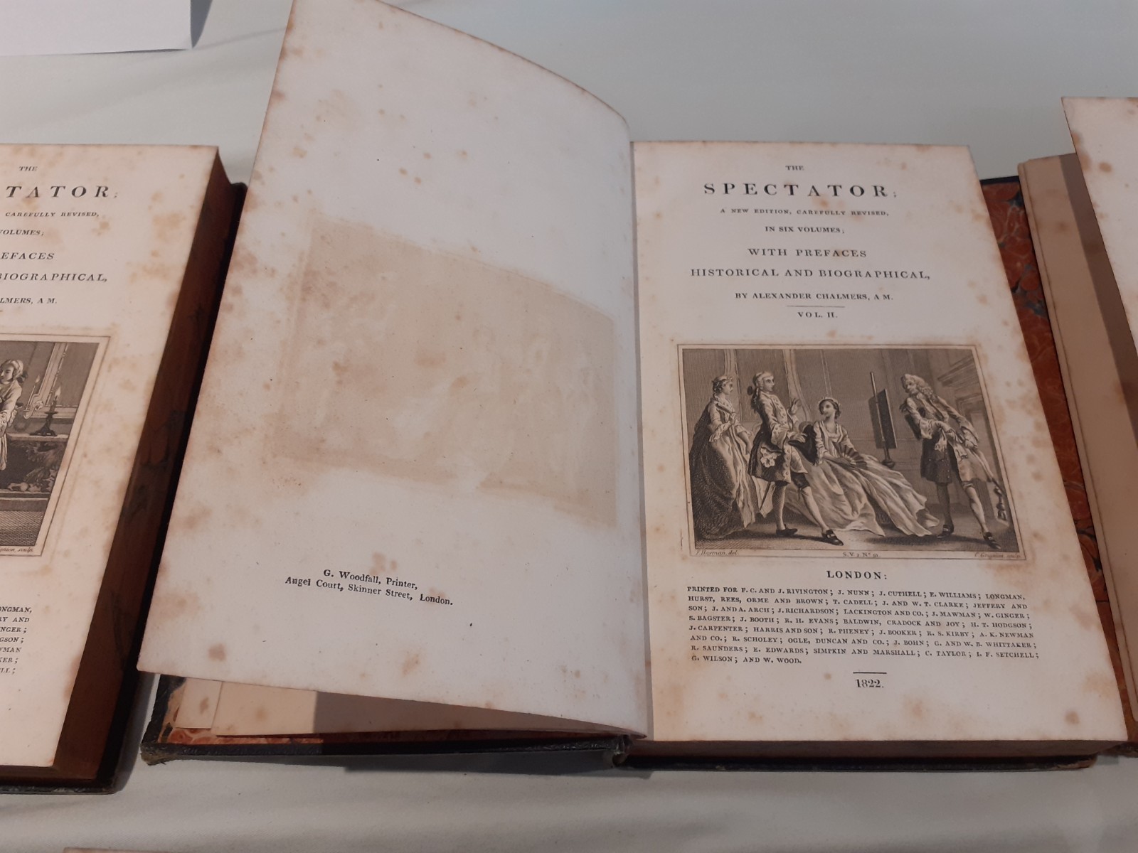 The Spectator 1822 Vols 1 – 6 of 6 in full set.
