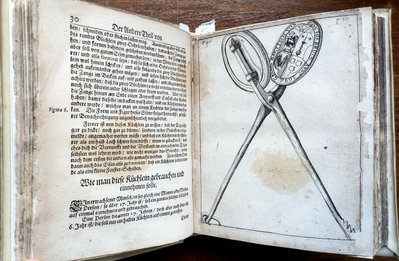 ? George Bar Table: OPHTHALMODULEIA – EYE SERVICE. 2 edition. 1686 Sulzbach RARE!