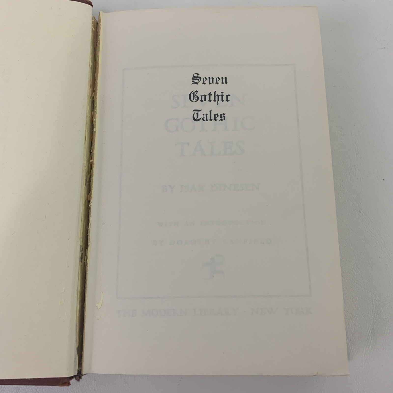 Seven Gothic Tales by Isak Dinesen Hardcover Book No Dust Jacket Acceptable Con