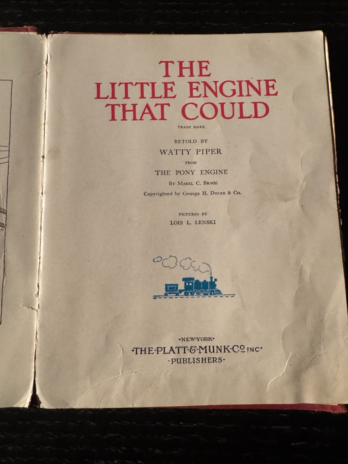 THE LITTLE TRAIN THAT COULD. Platt & Munk Co. 1930. Lois Lenki, No. 358