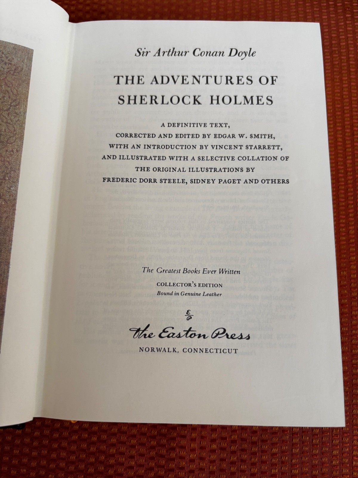 Complete Sherlock Holmes Easton Press 3 volumes A.C. Doyle 1995 Leather Mint