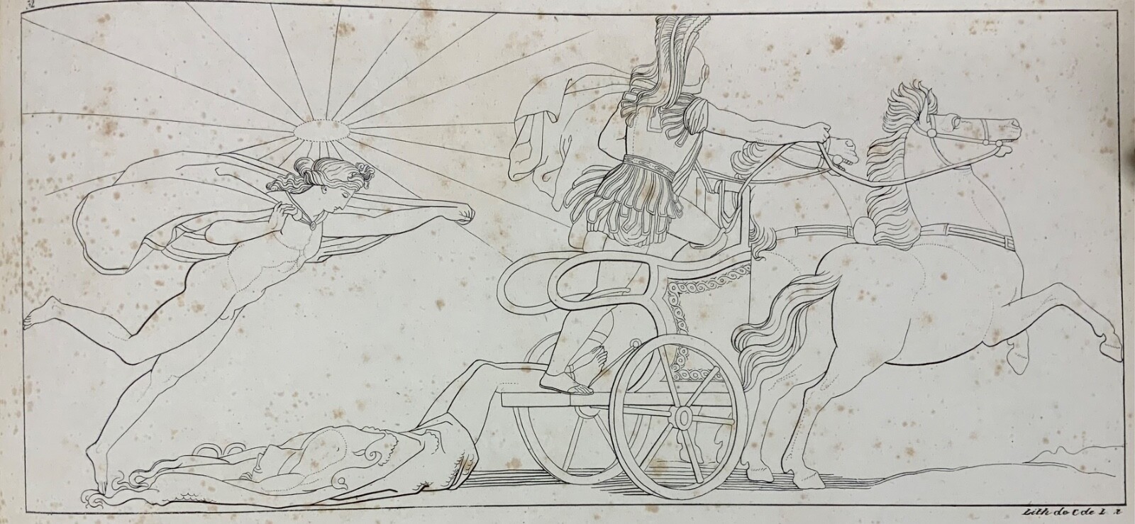 C. 1823 Sujets de l’Odissee d’Homere (Odyssey Homer) J. Flaxman Trojan Achilles