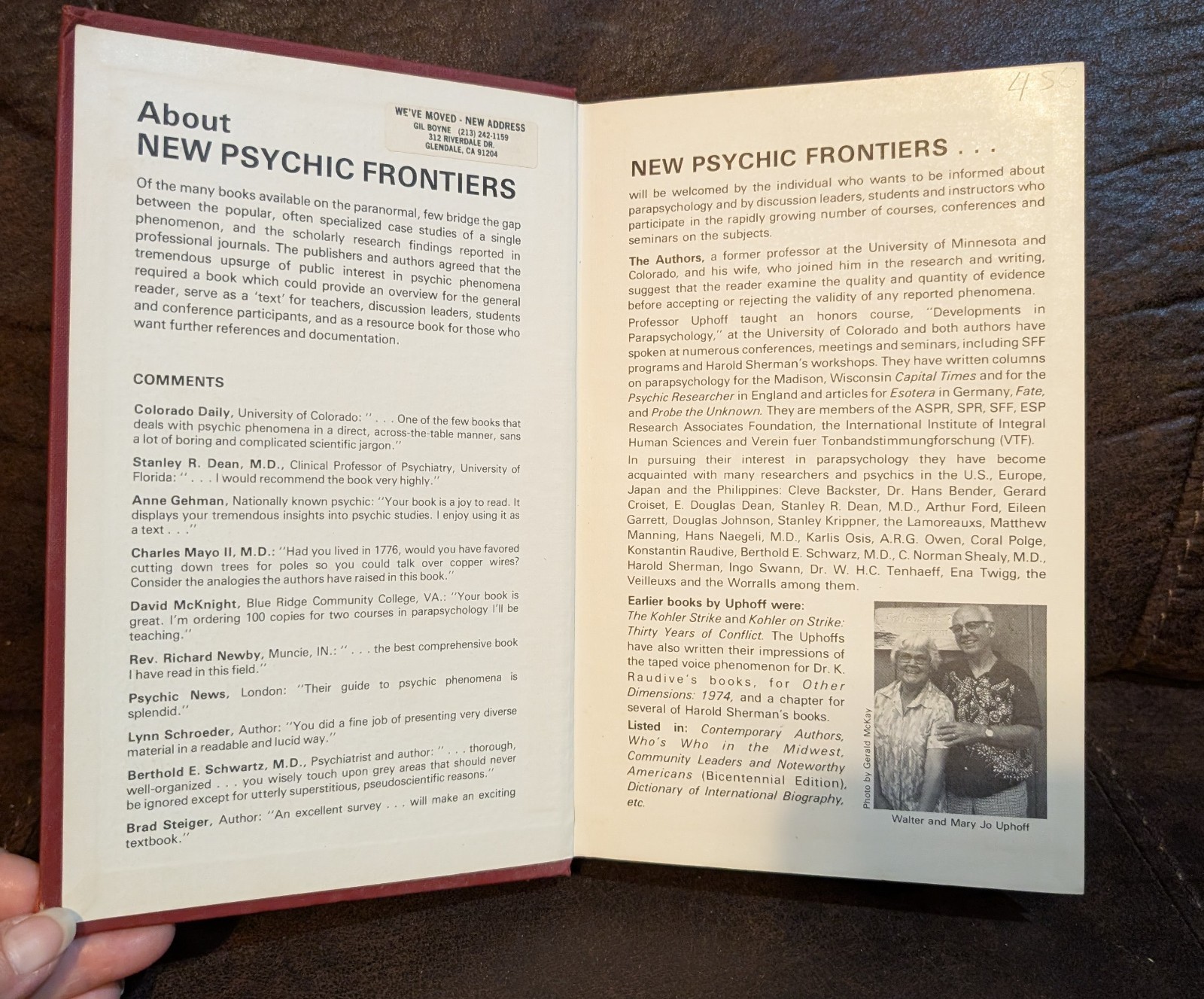 New Psychic Frontiers: Your Key to New Worlds 1980 HC 3rd Ed Groundbreaking