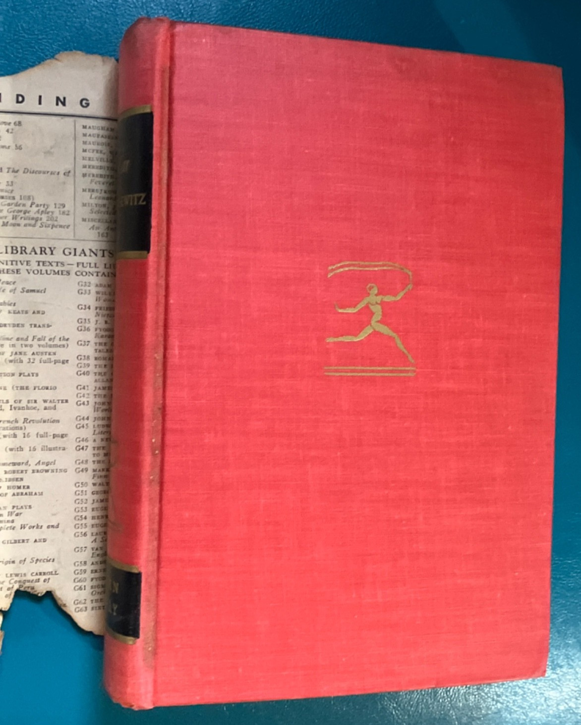 1943 Clausewitz On War Jollies translation Modern Library ed w/ dust jacket