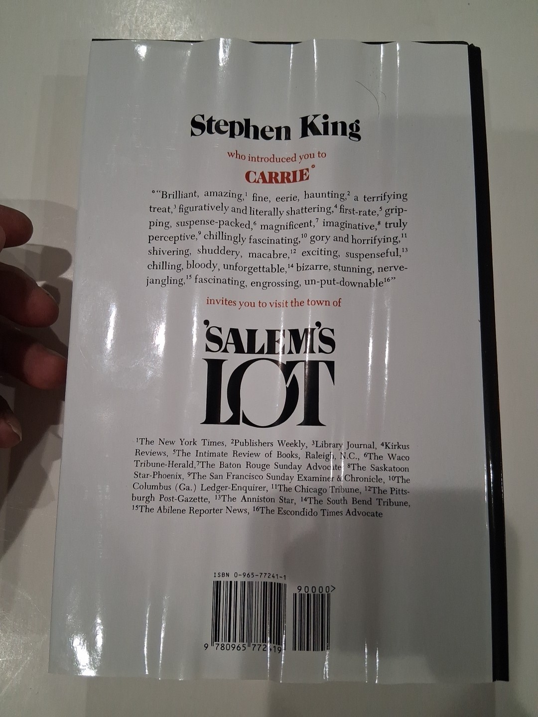 Vintage 1975 Stephen King Salem’s Lot Hardback Book w/ Dust Jacket Doubleday