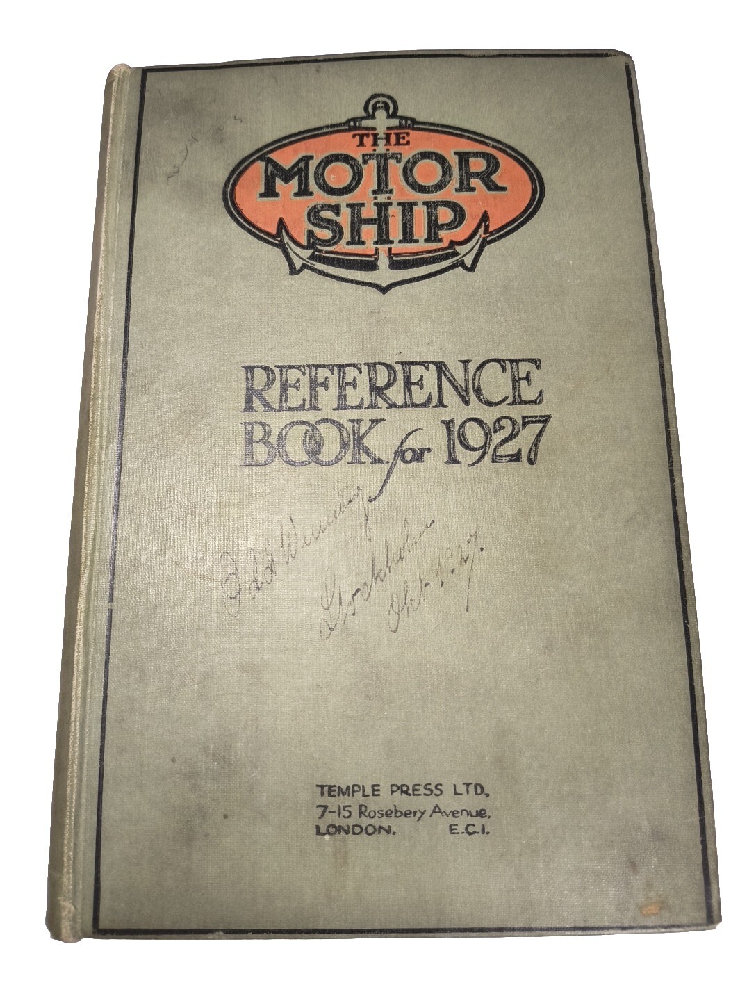 Vtg THE MOTOR SHIP Marine Boat Engines Reference Book for 1927 Temple Press