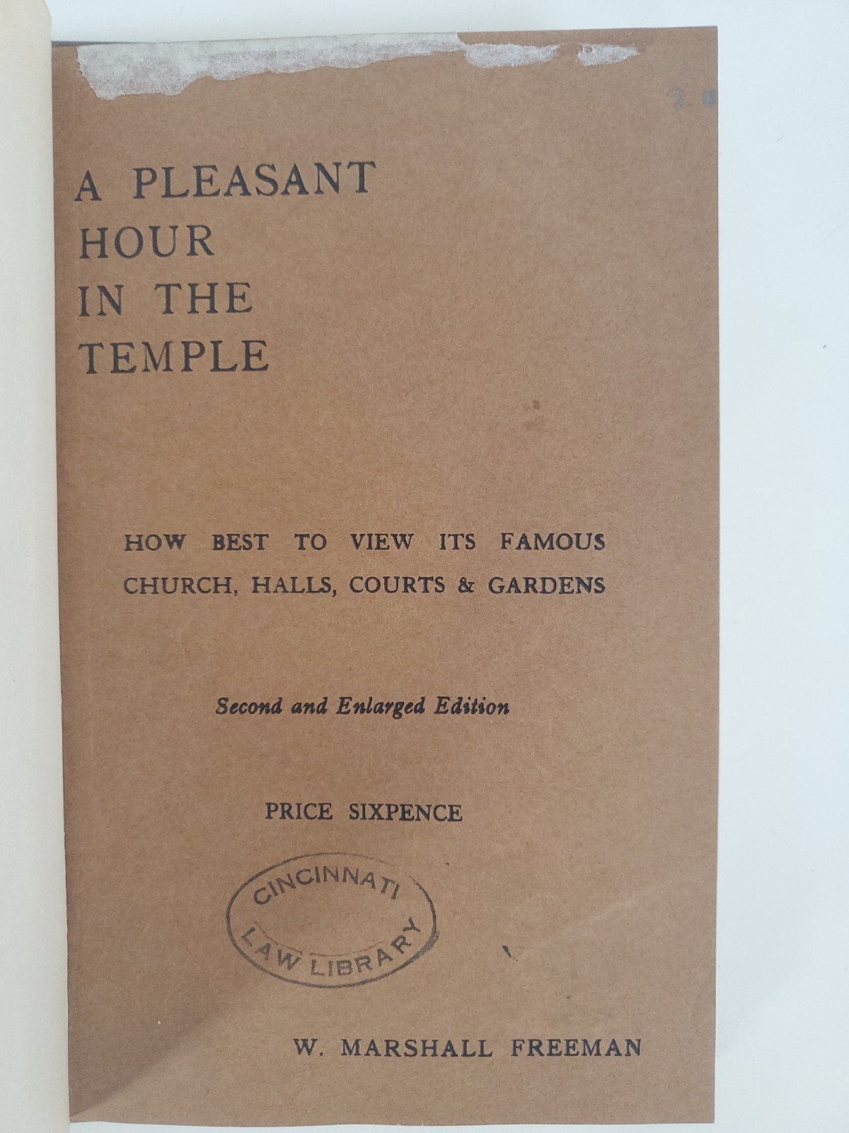 A Pleasant Hour in the Temple, W. Marshall Freeman / Bar of England / UK Law