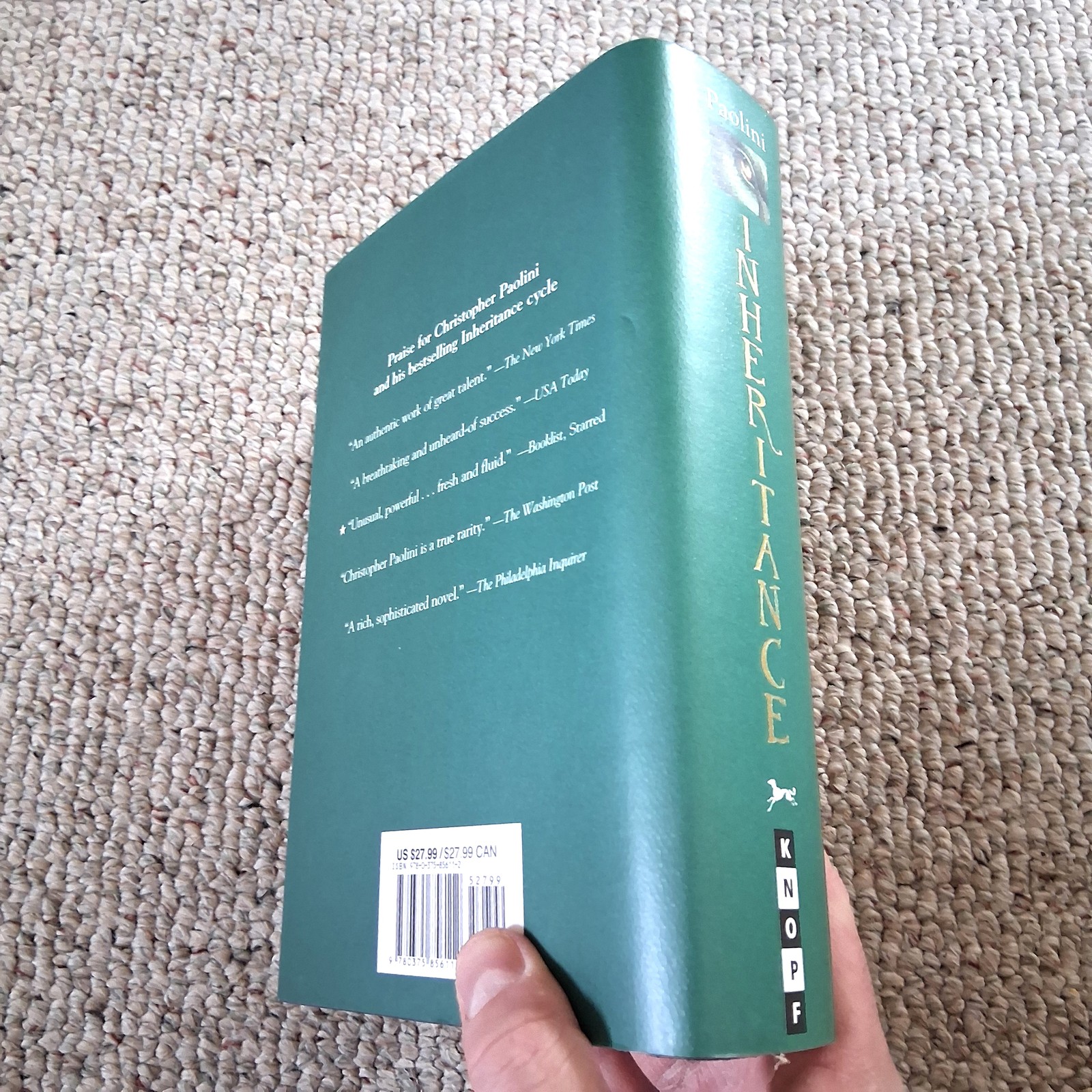 1st Ed./1st Printing Inheritance by Christopher Paolini Hardcover Book