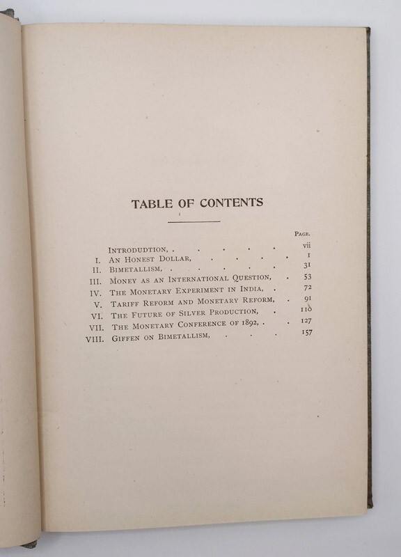 An Honest Dollar by E B Andrews 1894 bimetallism silver gold economics money