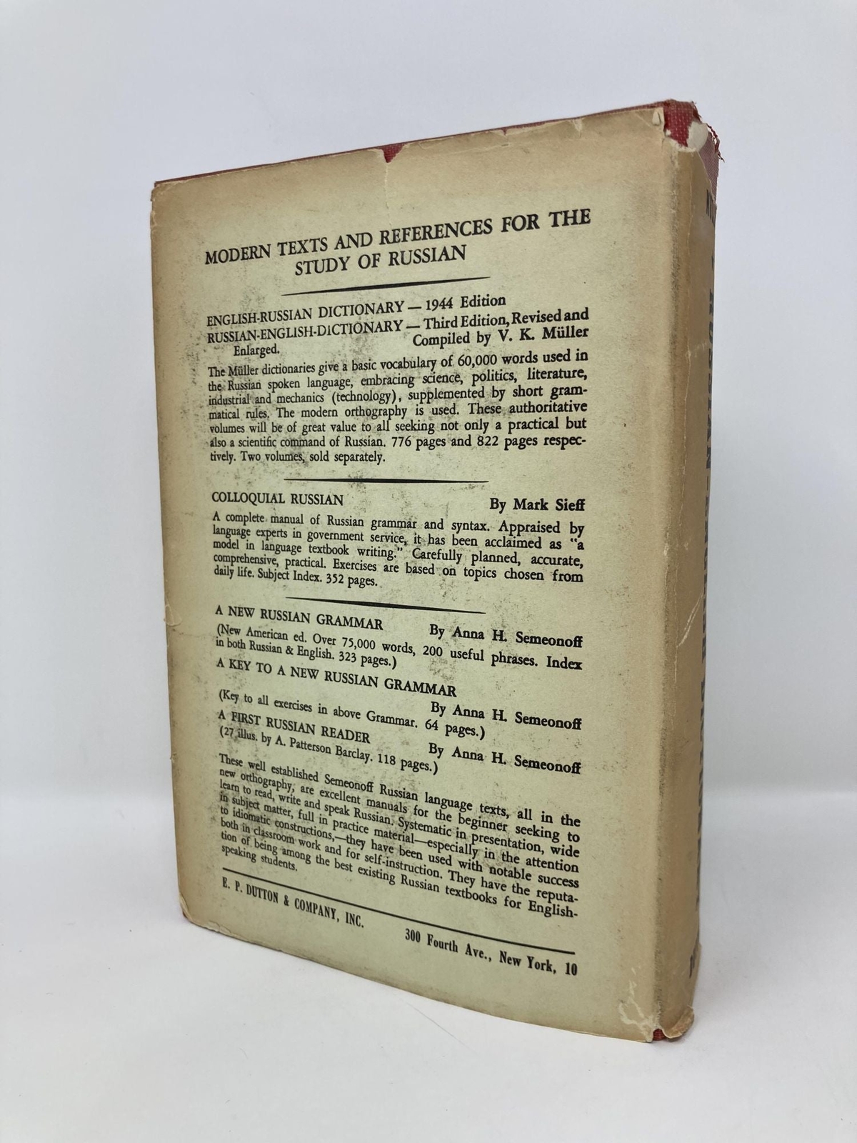 Russian-English Dictionary by Professor V K Muller First 1st Edition VG HC
