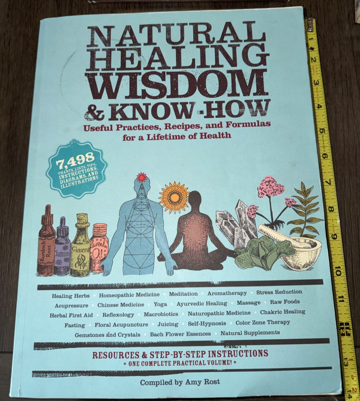 Natural Healing Wisdom & Know-How Amy Rost 2009 Leventhal Large Book New Age