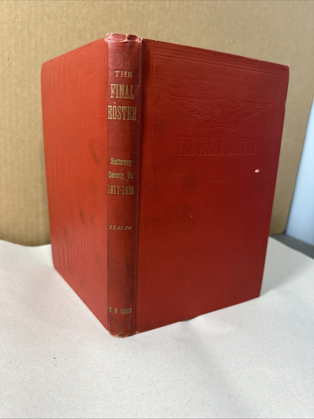 Final Roster Soldiers Nottoway County Virginia WWI 1917 – 1919 Rare Book History