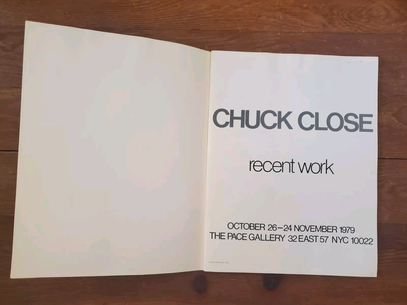 CHUCK CLOSE RECENT WORK / 1st Edition 1979 Paperback