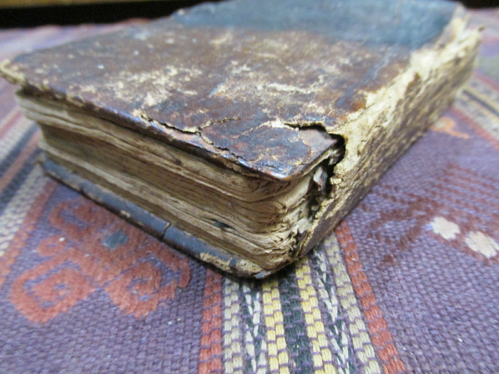 1784 Germantown, Pennsylvania DER PSALTER Psalms Wooden Boards Rare Leather Book