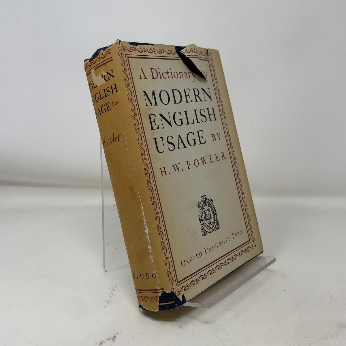 A Dictionary of Modern English Usage by H. W. Fowler HC First Edition Very Go