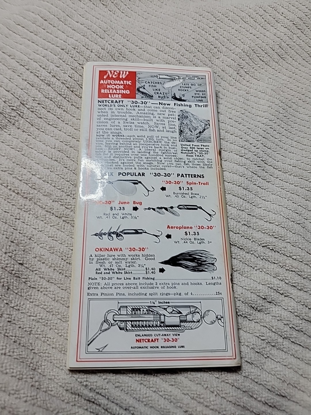 1955 Selected Fishing Tackle Netcraft Company Toledo, Ohio