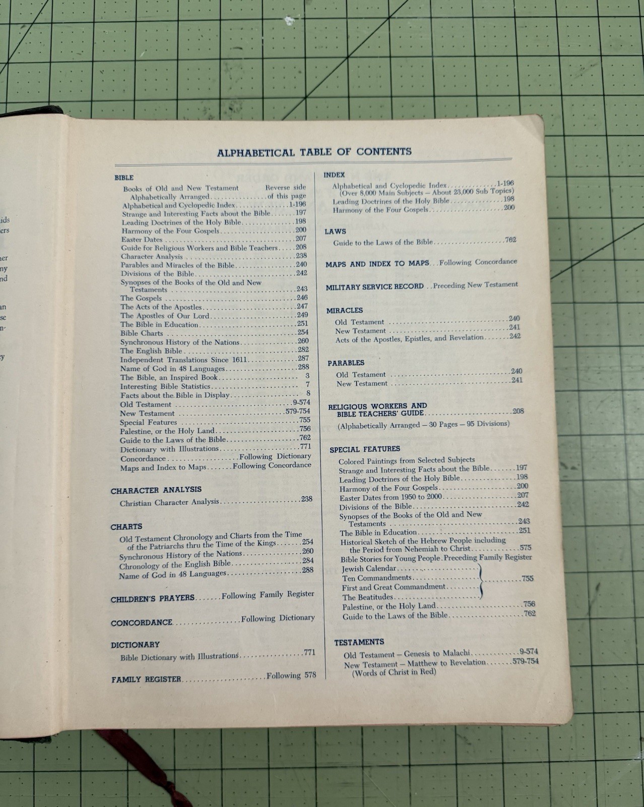 New Standard Reference Bible – Blue Ribbon Large Bonded Leather, 1949 KJV