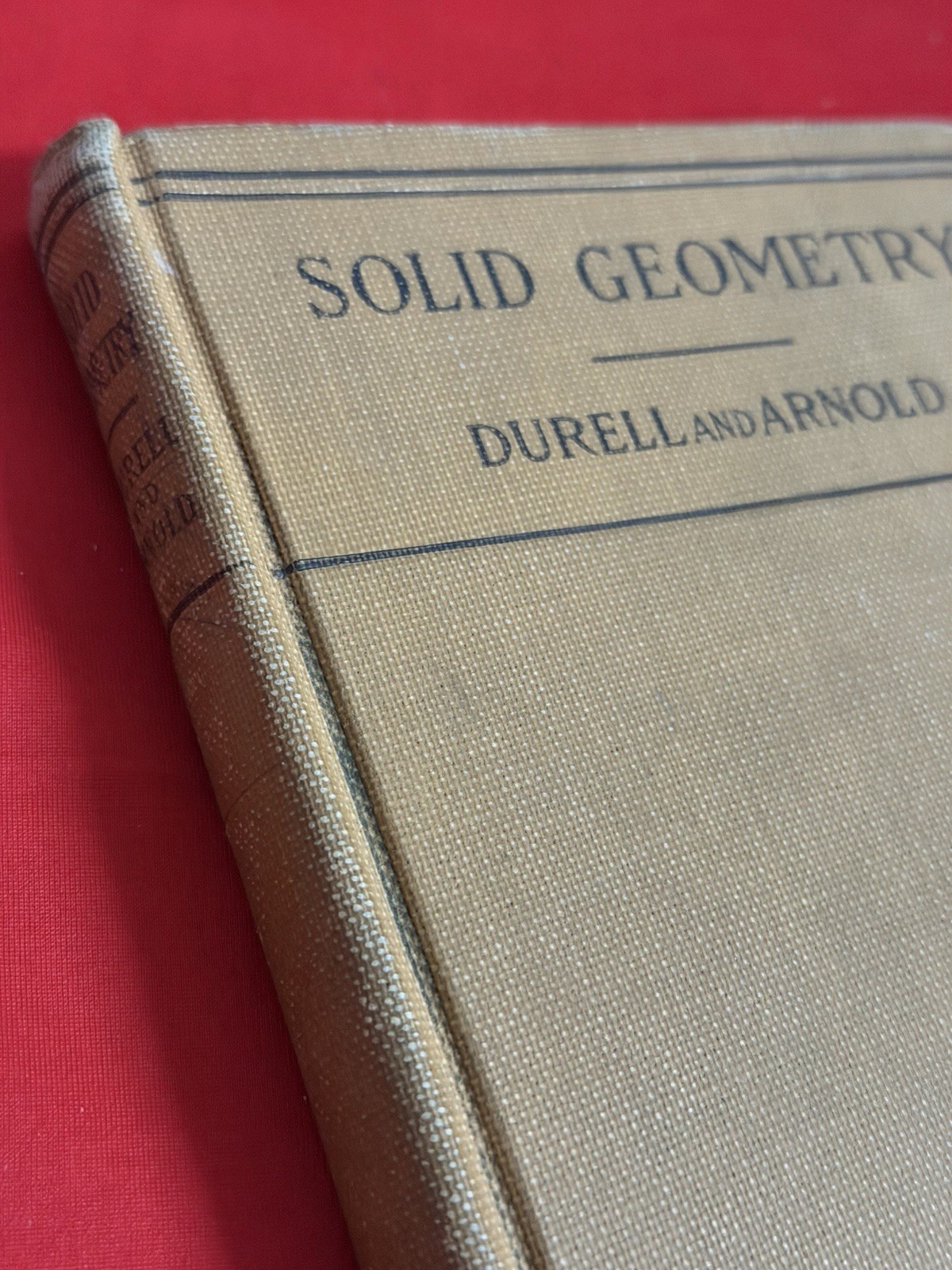 SOLID GEOMETRY Durrell and Arnold Antique Vintage Hardcover Text Book 1917